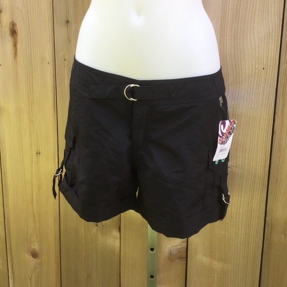 Powder room black cargo board shorts size 5 - Picture 1 of 11